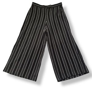 Marisfrolg Women’s Striped Wide Leg Cropped Pants